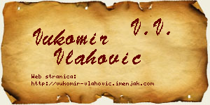 Vukomir Vlahović vizit kartica